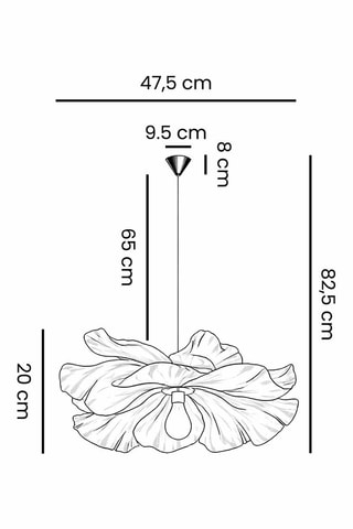 Candeeiro suspenso - branco e rosa - 40 W