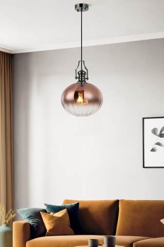 Candeeiro suspenso Cueva P01-PB - Preto - 40 W