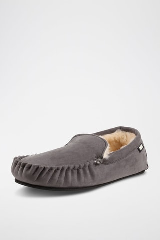 Chaussures bateau fourrées - Gris