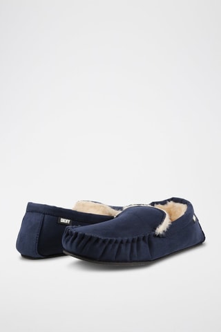 Chaussures bateau fourrées - Bleu marine