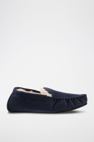 Chaussures bateau fourrées - Bleu marine