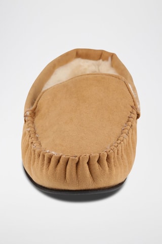 Chaussures bateau fourrées - Camel