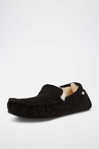 Chaussures bateau fourrées - Noir