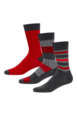 3 paires de chaussettes - Gris