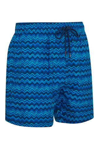 Short de bain - Bleu et noir