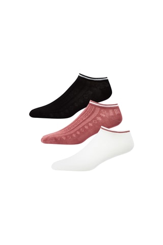 3 paires de socquettes - Gris, noir et blanc