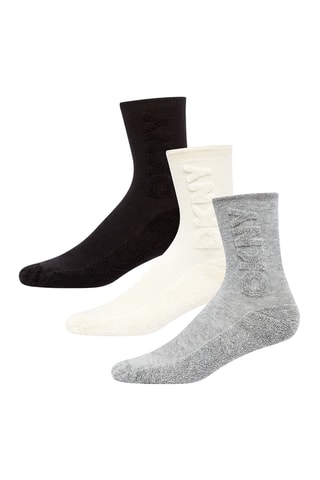 3 paires de chaussettes - Gris, noir et blanc