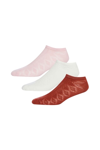 3 paires de chaussettes - Blanc et rouge