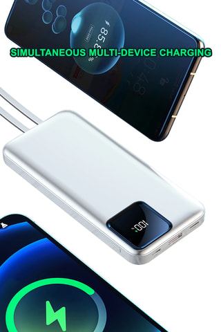 Bateria externa Powerbank 20000 mAh - Smartphones e tablets - Branco
