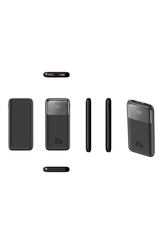 Bateria externa Power Bank 10000 mAh - Dispositivos digitais variados - Preto
