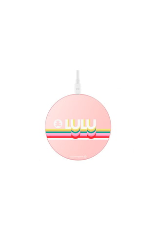 Estação de carregamento por indução universal Lulu Castagnette - Rosa e branco