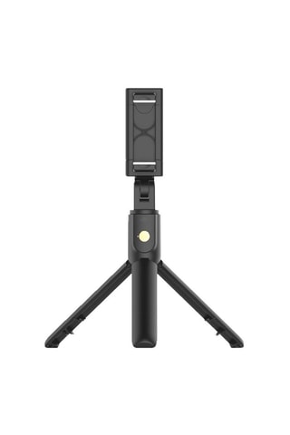 Mini pau de selfie Bluetooth rotativa 270° com tripé integrado - Preto