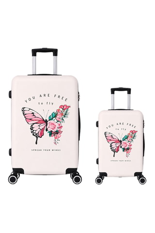 Maleta de cabina y maleta grande (S/L) - 55/75 cm - Blanco