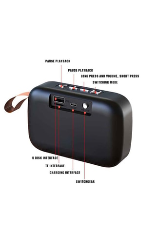 Mini coluna sem fios Bluetooth - 3 W - 3 h de autonomia