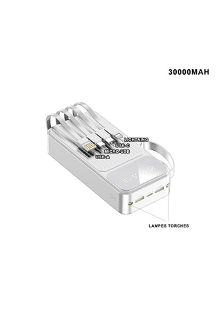 Bateria externa - 30 000 mAh