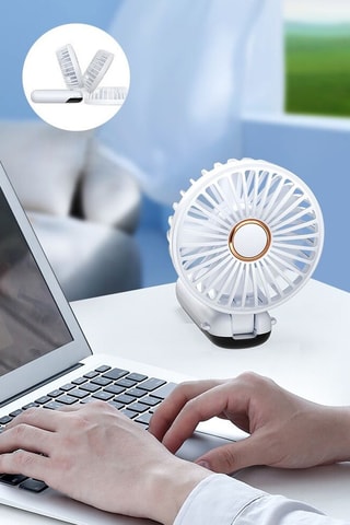 Ventilador portátil USB -  Branco - 1200 mAh