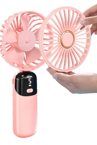 Ventilador portátil USB - Rosa - 1200 mAh