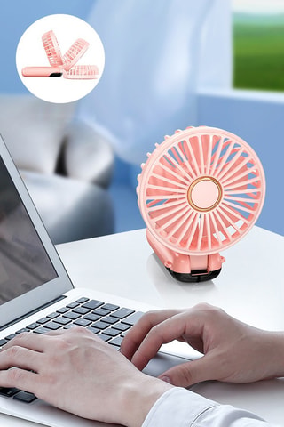 Ventilador portátil USB - Rosa - 1200 mAh