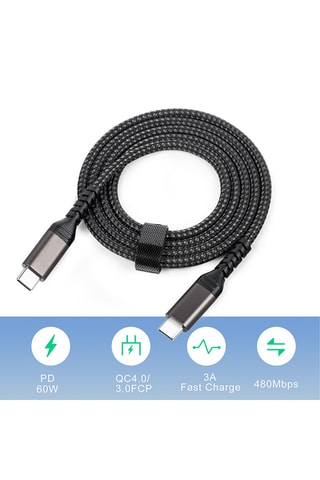 Cabo USB-C para USB-C 1 m - 60 W