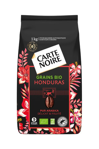 6 x Café en grains bio du Honduras - 1 kg pour machine automatique