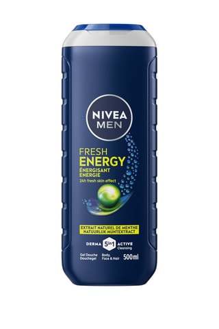 Gel de duche energy 24h fresh effect derma active 5 em 1 Nivea Men - 500 ml