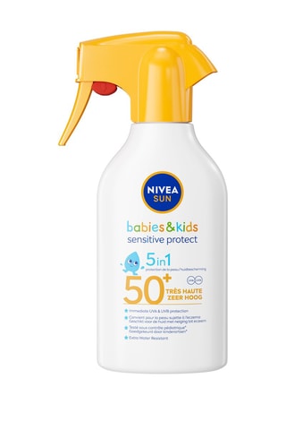 Protetor solar spray sensitive bebés & crianças Nivea sun SPF 50+ Peles sensíveis - 250 ml