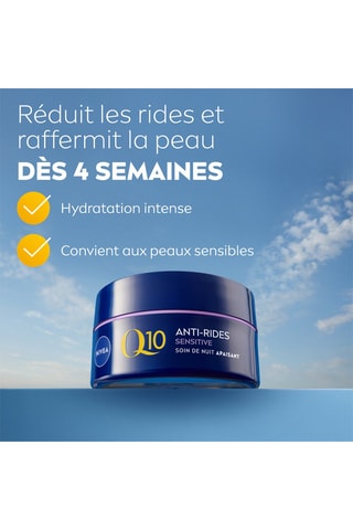 Cuidado noite anti-rugas Q10 Sensitive - Peles sensíveis - 50 ml