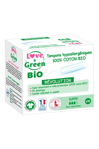 16 tampons hypoallergéniques Super - Flux modérés à abondants