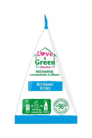 Recharge concentrée à diluer pour spray nettoyant vitres - 75 ml