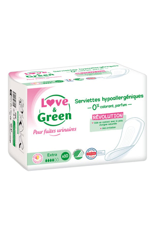 10 serviettes pour fuites urinaires Extra - Fuites urinaires modérées