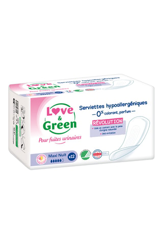 12 serviettes fuites urinaires - Maxi Nuit