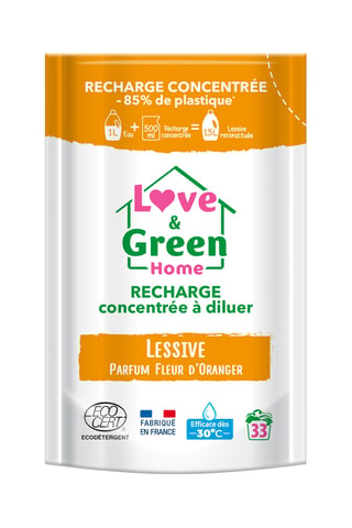 Recharge concentrée à diluer lessive parfumée - Fleur d'Oranger - 33 lavages - 500 ml