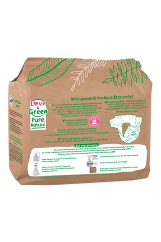 35 couches hypoallergéniques non blanchies - T2 (3 à 6 kg)