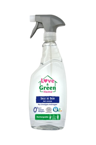 Spray nettoyant salle de bain rechargeable - Vinaigre ménager - 750 ml