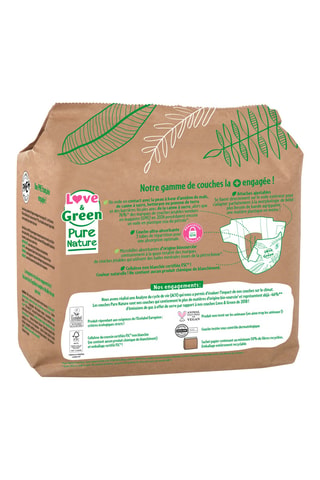 33 couches hypoallergéniques non blanchies - T5 (11 à 25 kg)