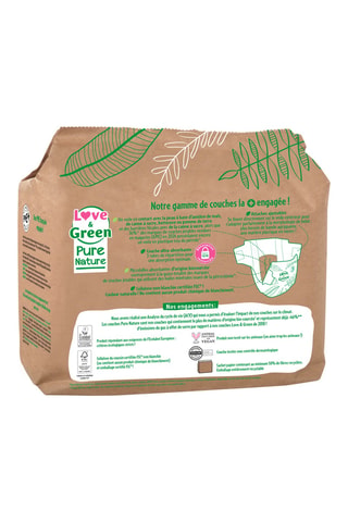 42 couches hypoallergéniques non blanchies - T3 (4 à 9 kg)