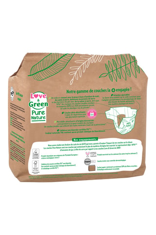 35 couches hypoallergéniques non blanchies - T4+ (9 à 20 kg)