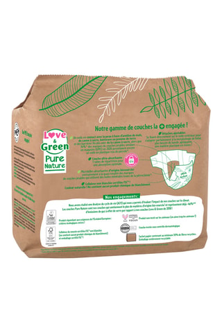 38 couches hypoallergéniques non blanchies - T4 (7 à 14 kg)