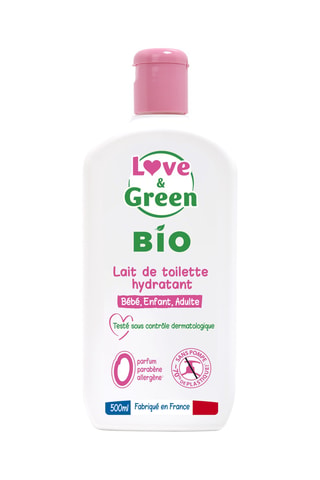 3 x Lait de toilette hydratant bio - Tous types de peaux - 500 ml 