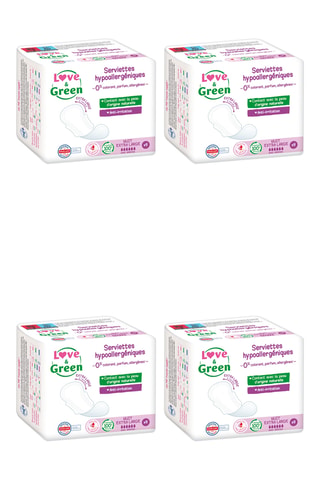 4 x 9 serviettes hypoallergéniques Maxi Extra-Large - Flux moyens à abondants