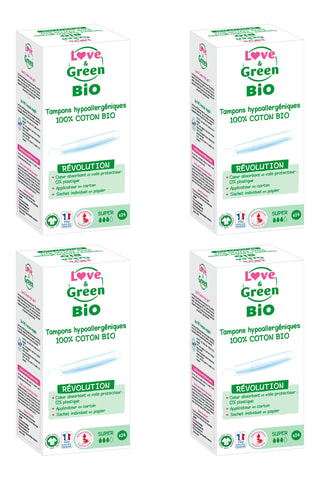 4 x 14 tampons avec applicateur Super - Flux modérés à abondants
