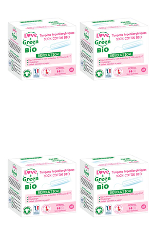 4 x 16 tampons hypoallergéniques Normal - Flux légers à modérés