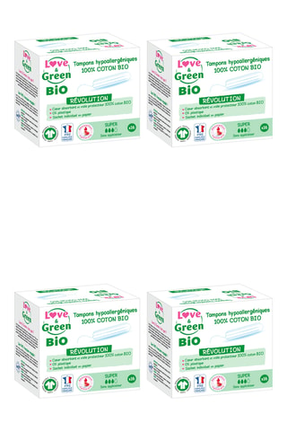 4 x 16 tampons hypoallergéniques Super - Flux modérés à abondants