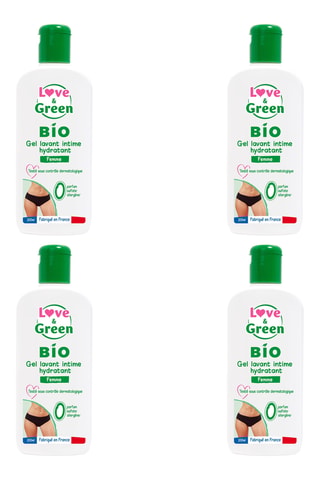 4 x Gel lavant intime hydratant bio - 200 ml