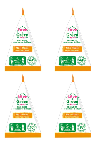 4 x Recharge concentrée à diluer pour spray multi-usage parfumé - Fleu d'Oranger - 75 ml