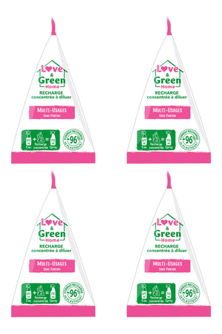 4 x Recharge concentrée à diluer pour spray multi-usage sans parfum - 75 ml