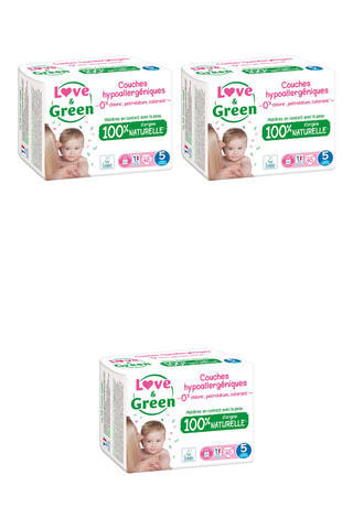 3 x 40 couches jetables - T5 (11/25 kg) - (0,35 €/couche) - Hypoallergéniques