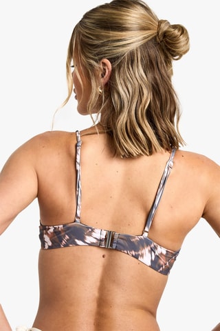 Haut de maillot tie and dye - Gris foncé et écru