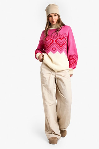 Pull - Rose et blanc