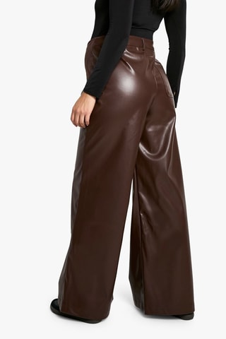 Pantalon wide legs de maternité - Marron foncé